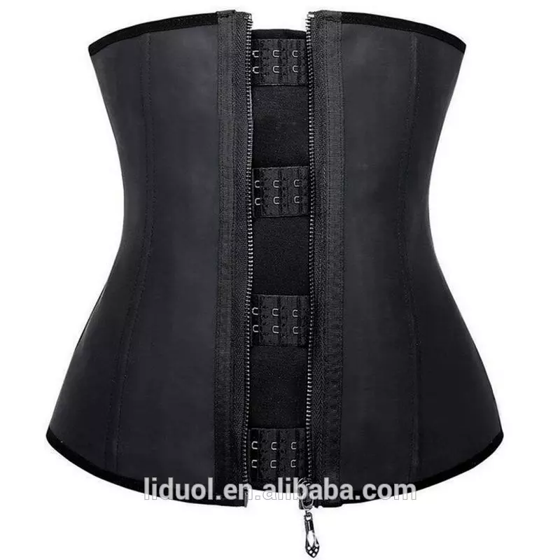 LIDUO Belt belt explosion section 9 steel bones rubber face zipper corset body body corset