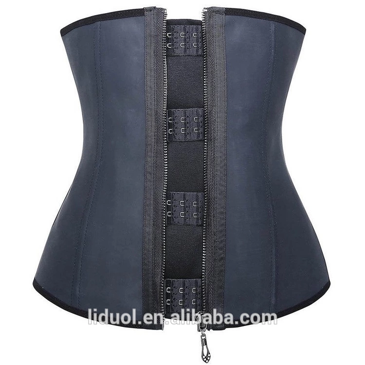 LIDUO Belt belt explosion section 9 steel bones rubber face zipper corset body body corset