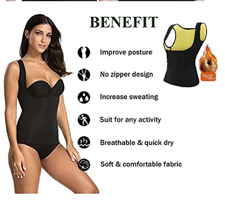 SSY013 Weight Loss Slimming Vest Body Shaper Neoprene Abdomen Fat Burning Sweat Shaperwear Waist Trainer Corset