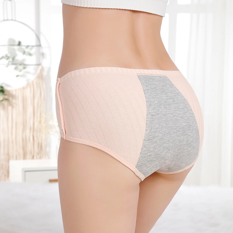 Japanese thread pure cotton mid-waist ladies underwear menstrual underwear