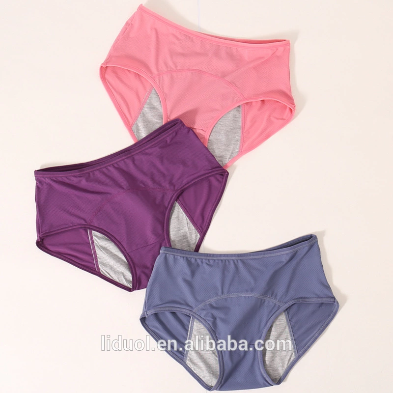 Wholesale Leak Proof Menstrual Panties Physiological Pants Women Underwear Period Cotton Waterproof Plus size Briefs