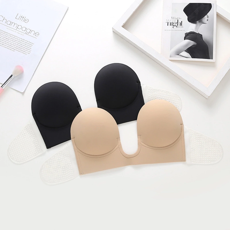 Push Up Adhesive Silicone Bra Deep U-Shaped Backless Invisible Bra