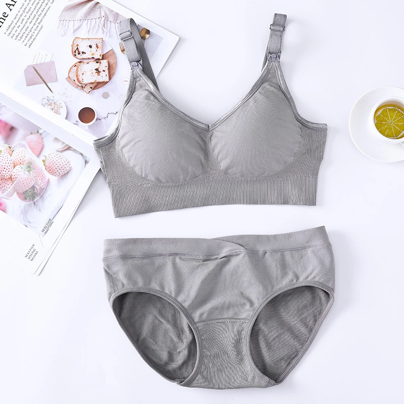 Breast feeding bra front open button breast feeding underwear for pregnant women cotton breathable large size underwear for wome