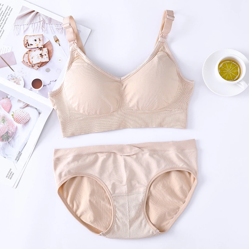 Breast feeding bra front open button breast feeding underwear for pregnant women cotton breathable large size underwear for wome