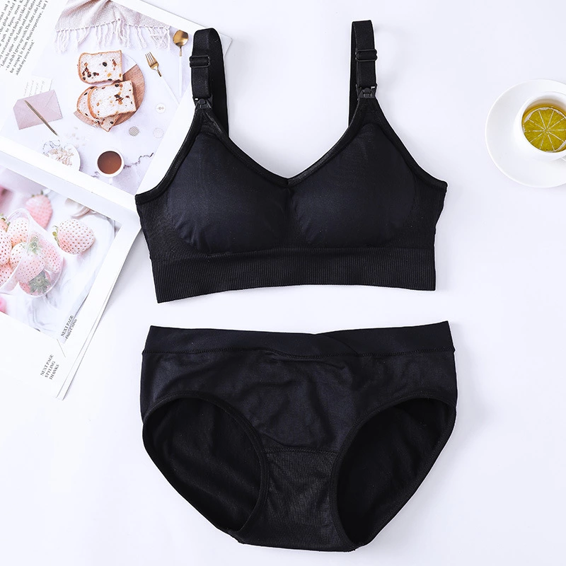 Breast feeding bra front open button breast feeding underwear for pregnant women cotton breathable large size underwear for wome