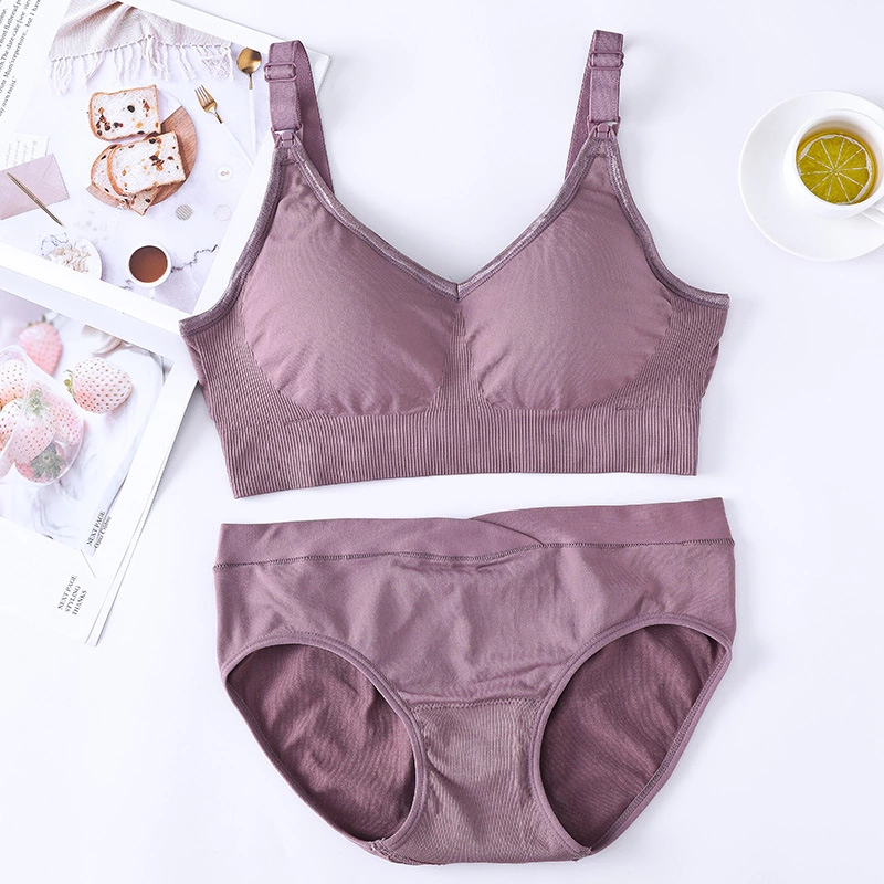 Breast feeding bra front open button breast feeding underwear for pregnant women cotton breathable large size underwear for wome