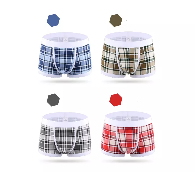 NN019 Luxury quality underwear provides Wholesale Multi Colors Men's Logo Elastic Seamless Underwear dot print Man Boxers Briefs