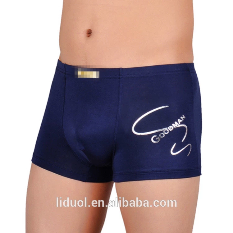 Sexy custom logo blank plain underwear mens shorts seamless  modal  men boxer