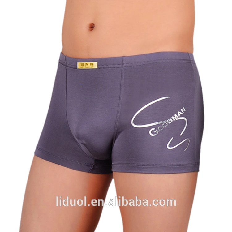 Sexy custom logo blank plain underwear mens shorts seamless  modal  men boxer