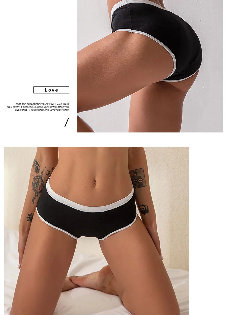 Soft Mesh Leak 4 layers Menstrual Physiological Women Underwear Leakproof Female Briefs Pure Color