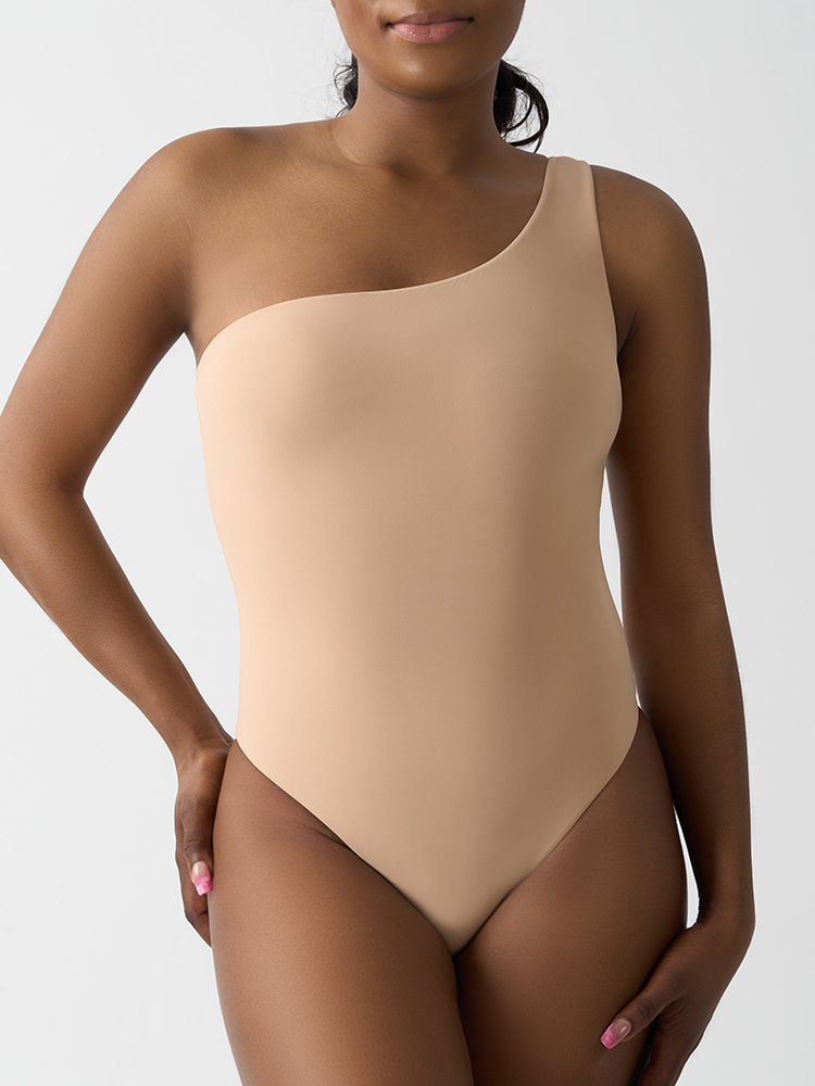 Custom High Quality Single-shoulder Body Suit Women's Wunder Most Ultra-Soft Asymmetrical Bodysuit Quick Dry&Breathable Bodysuit