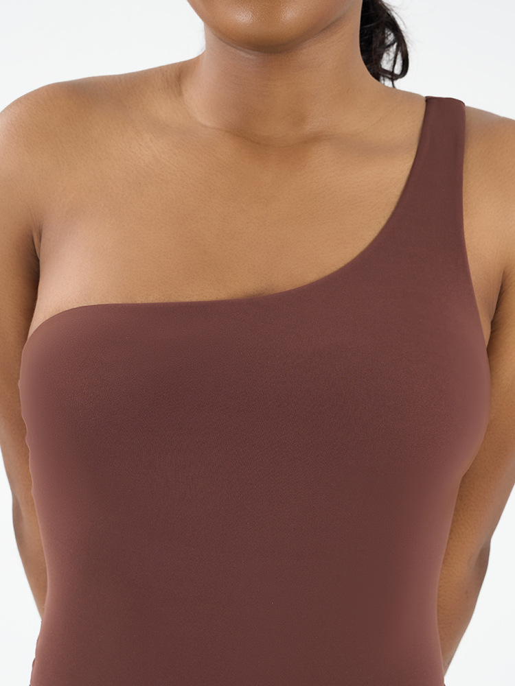 Custom High Quality Single-shoulder Body Suit Women's Wunder Most Ultra-Soft Asymmetrical Bodysuit Quick Dry&Breathable Bodysuit