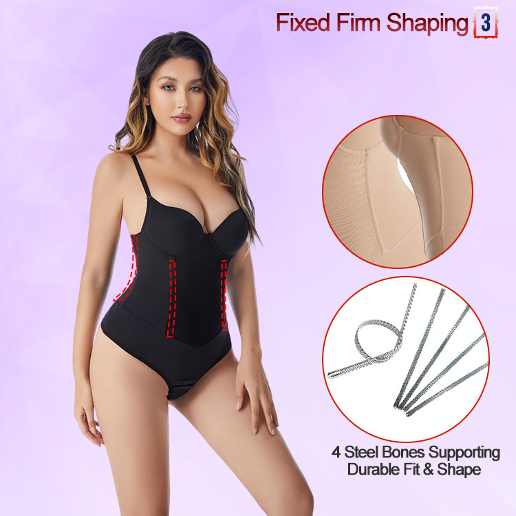 Women High Waist Thong Shaper Tummy Control Slimming Shapewear Butt Lifter Plus Size T-Back Seamless Anti-Slip Silicone Waist