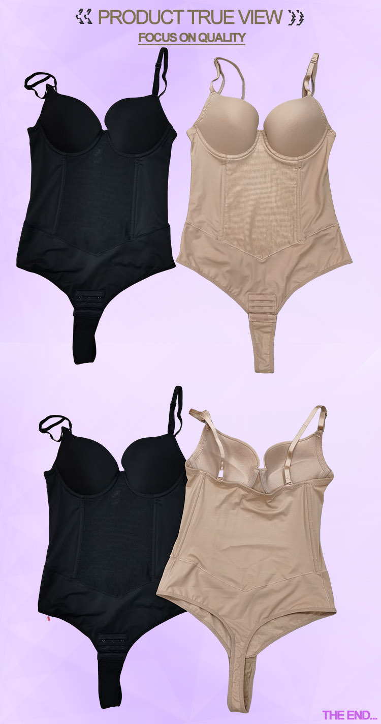 Women High Waist Thong Shaper Tummy Control Slimming Shapewear Butt Lifter Plus Size T-Back Seamless Anti-Slip Silicone Waist