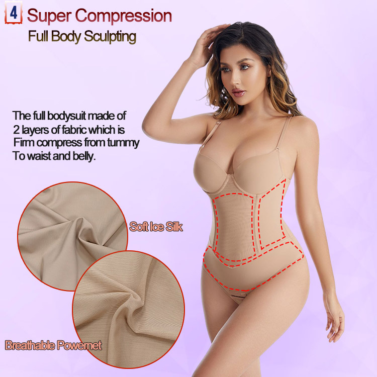 Women High Waist Thong Shaper Tummy Control Slimming Shapewear Butt Lifter Plus Size T-Back Seamless Anti-Slip Silicone Waist