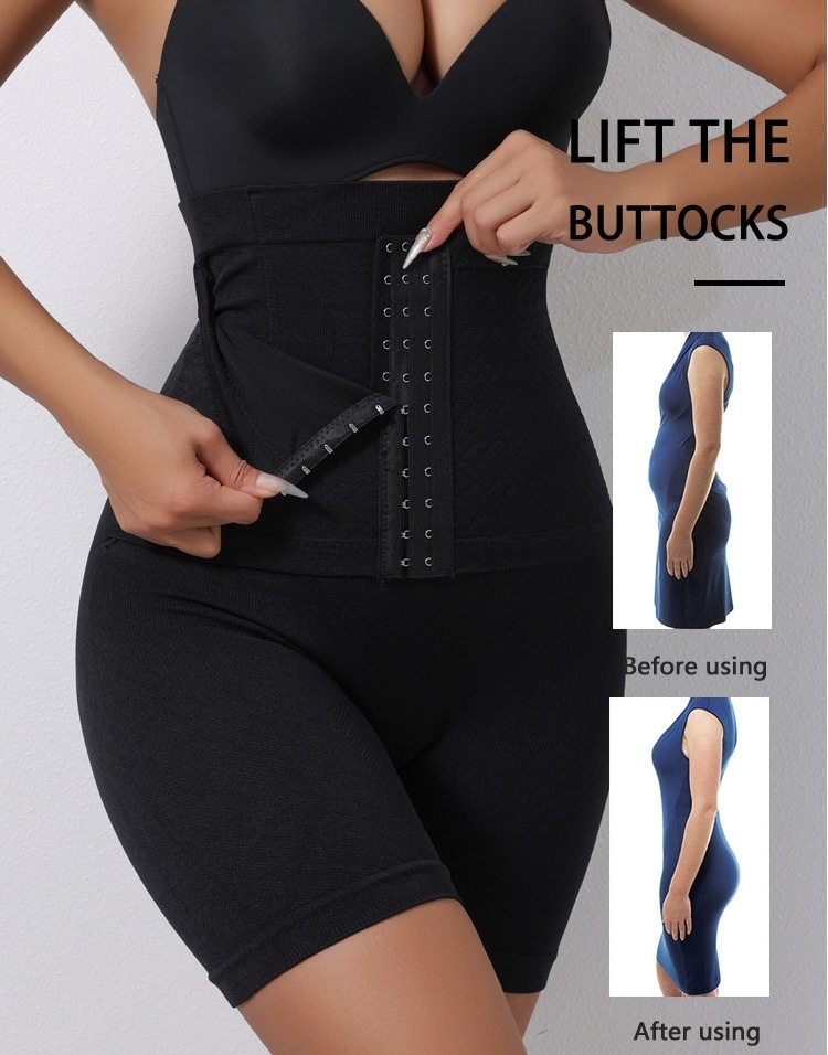 High Waisted Tuck Pants Female Postpartum Body Shaping Body Strengthening Breasted Waist Belly Control Hip Lift Leggings