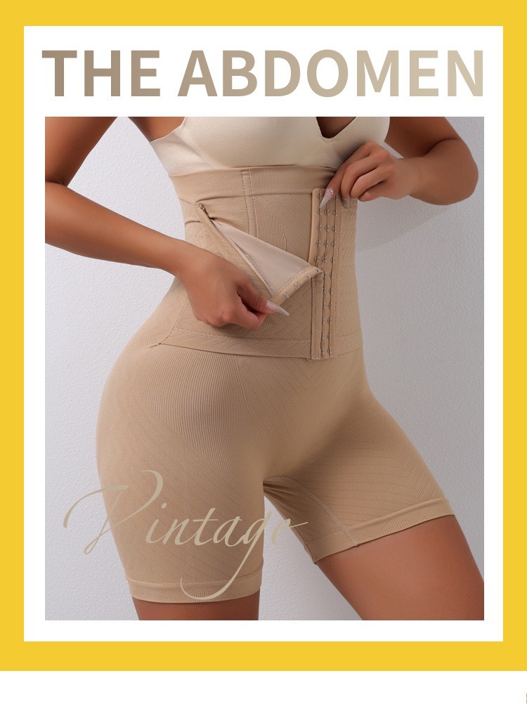 High Waisted Tuck Pants Female Postpartum Body Shaping Body Strengthening Breasted Waist Belly Control Hip Lift Leggings