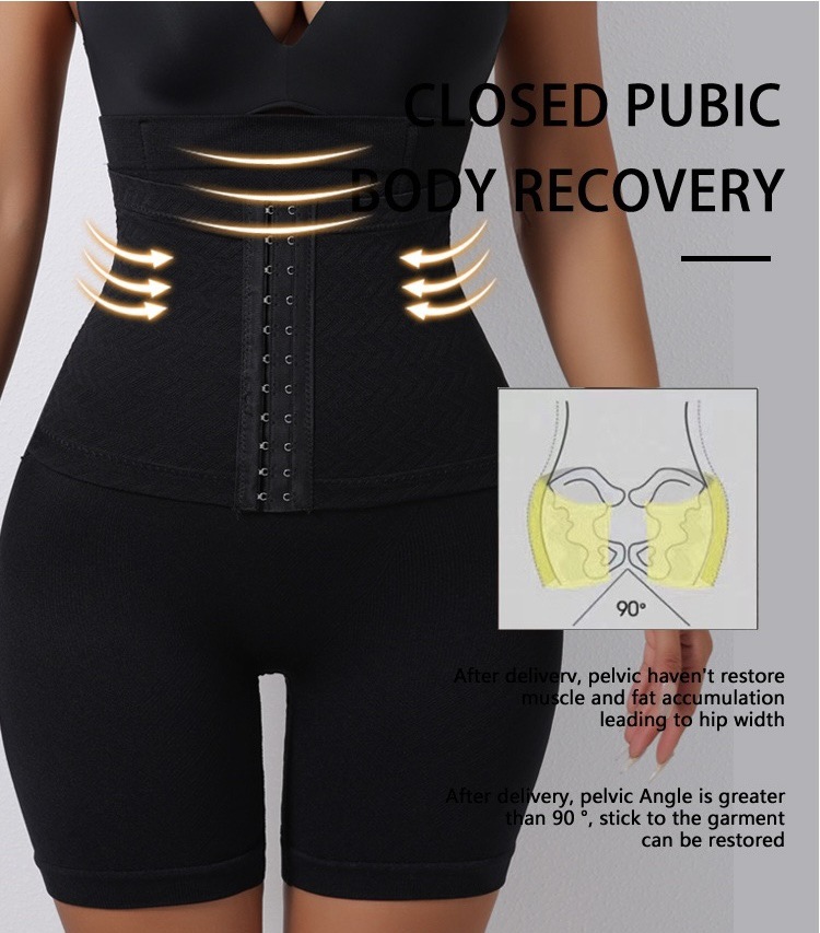 High Waisted Tuck Pants Female Postpartum Body Shaping Body Strengthening Breasted Waist Belly Control Hip Lift Leggings