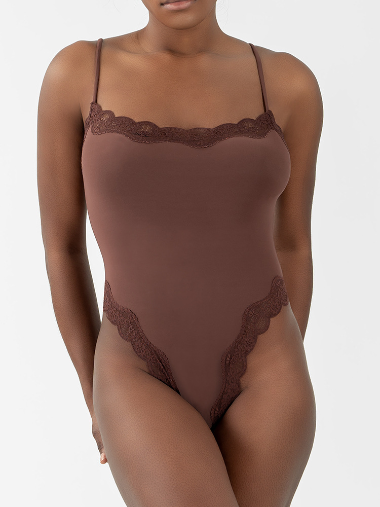 High Quality Thong Sculpting Shapewear Seamless Bodysuit Sexy Body Suit Lace Shapewear Bodysuit for Women