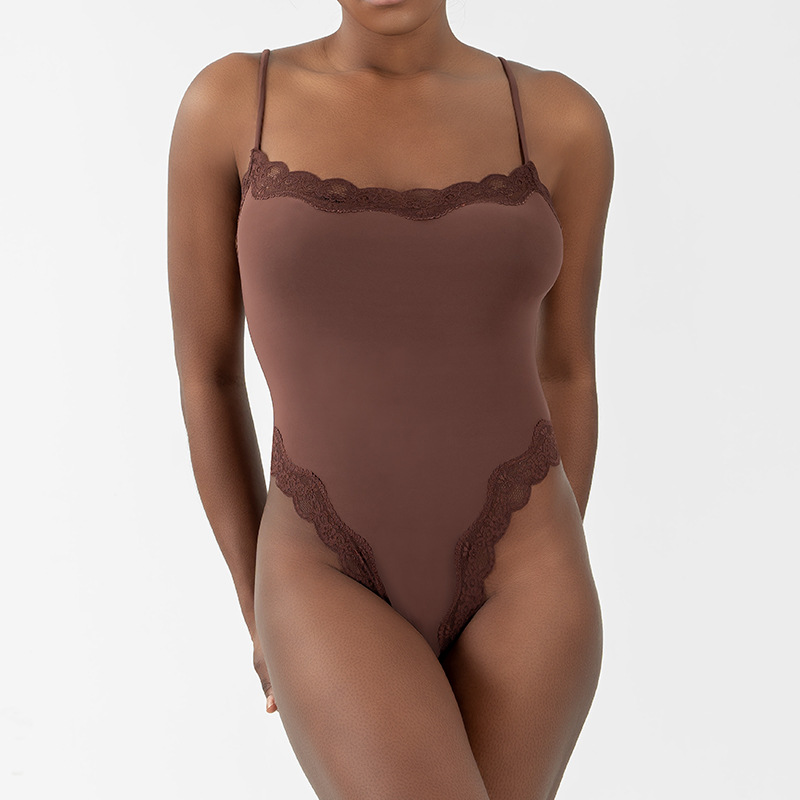High Quality Thong Sculpting Shapewear Seamless Bodysuit Sexy Body Suit Lace Shapewear Bodysuit for Women