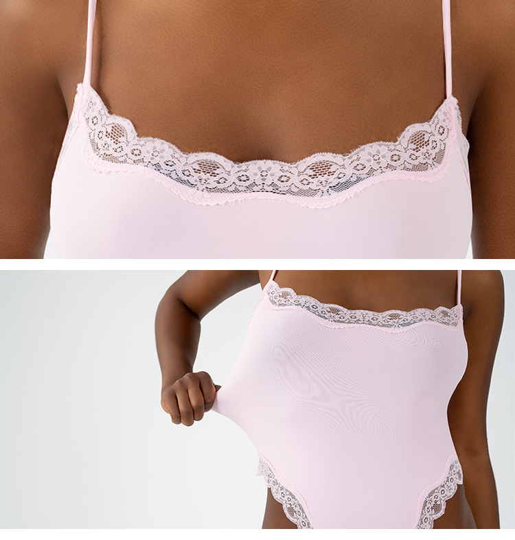 Europe and America Shapewear for Women Tummy Control Lace Bodysuit Thong Body Shaper Shaping Tank Tops Slimming Camisole