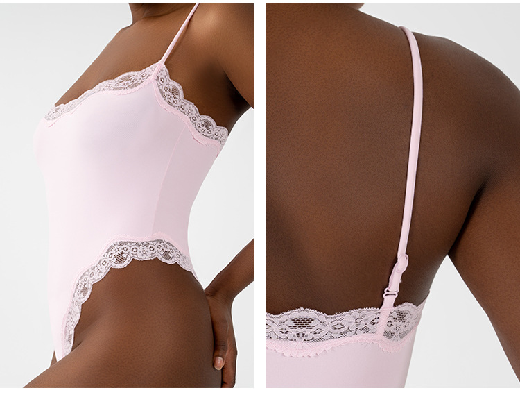 Europe and America Shapewear for Women Tummy Control Lace Bodysuit Thong Body Shaper Shaping Tank Tops Slimming Camisole