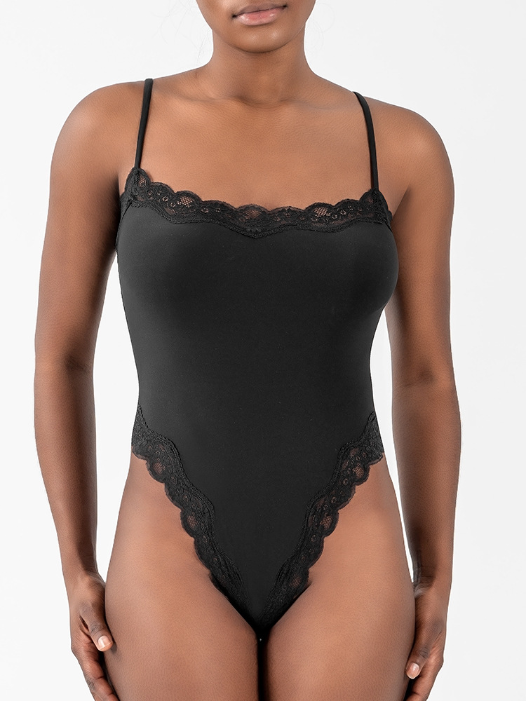 Europe and America Shapewear for Women Tummy Control Lace Bodysuit Thong Body Shaper Shaping Tank Tops Slimming Camisole