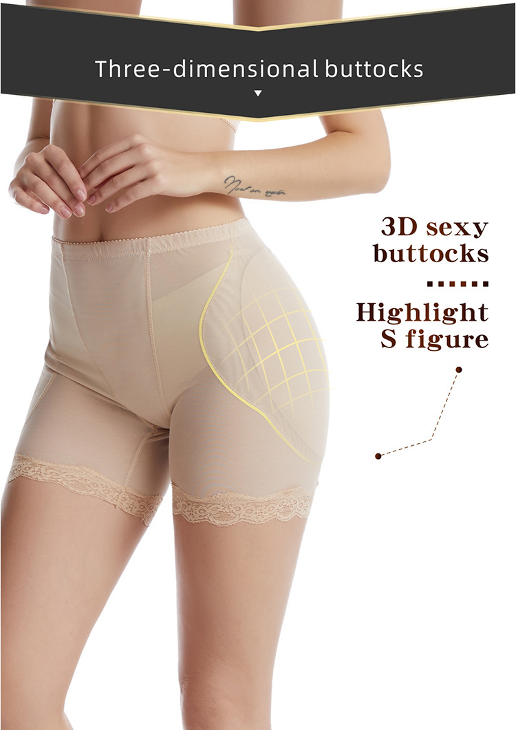 Custom Lace Nude Butt Hip Enhancer Underwear Briefs Shorts Slim Bodysuit Fajas Colombianas Waist Shapewear Women Push up Panties
