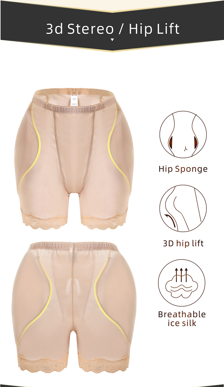 Custom Lace Nude Butt Hip Enhancer Underwear Briefs Shorts Slim Bodysuit Fajas Colombianas Waist Shapewear Women Push up Panties