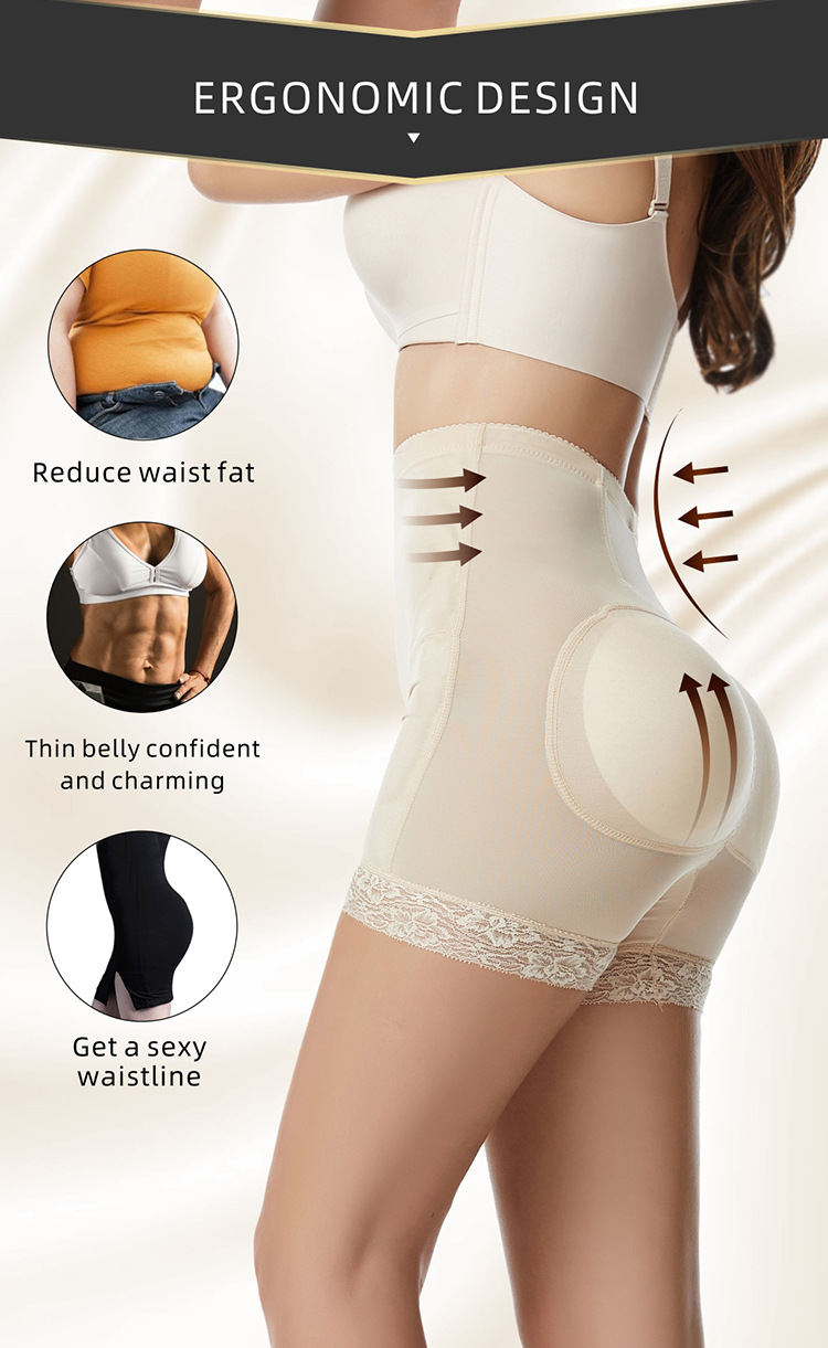 High Quality Bodysuit Shapewear Breathable Lace Butt Lift Hip Panty Mesh Firm Compression Padded Buttocks Underwear Collection