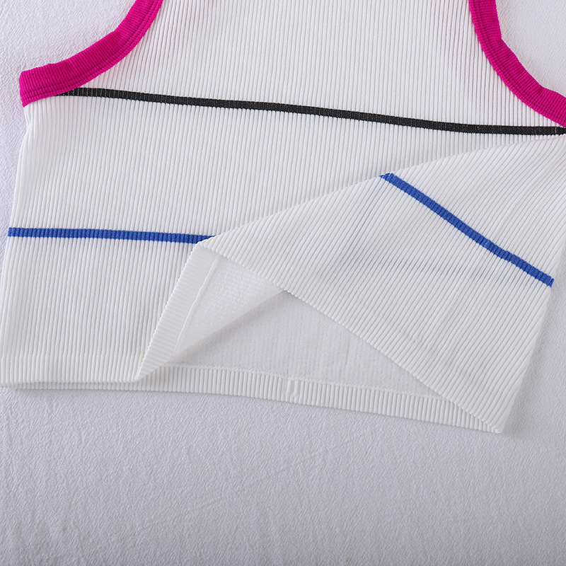 High Quality 95% Cotton 5% Spandex Crew Neck Women Sleeveless Crop Tank Top